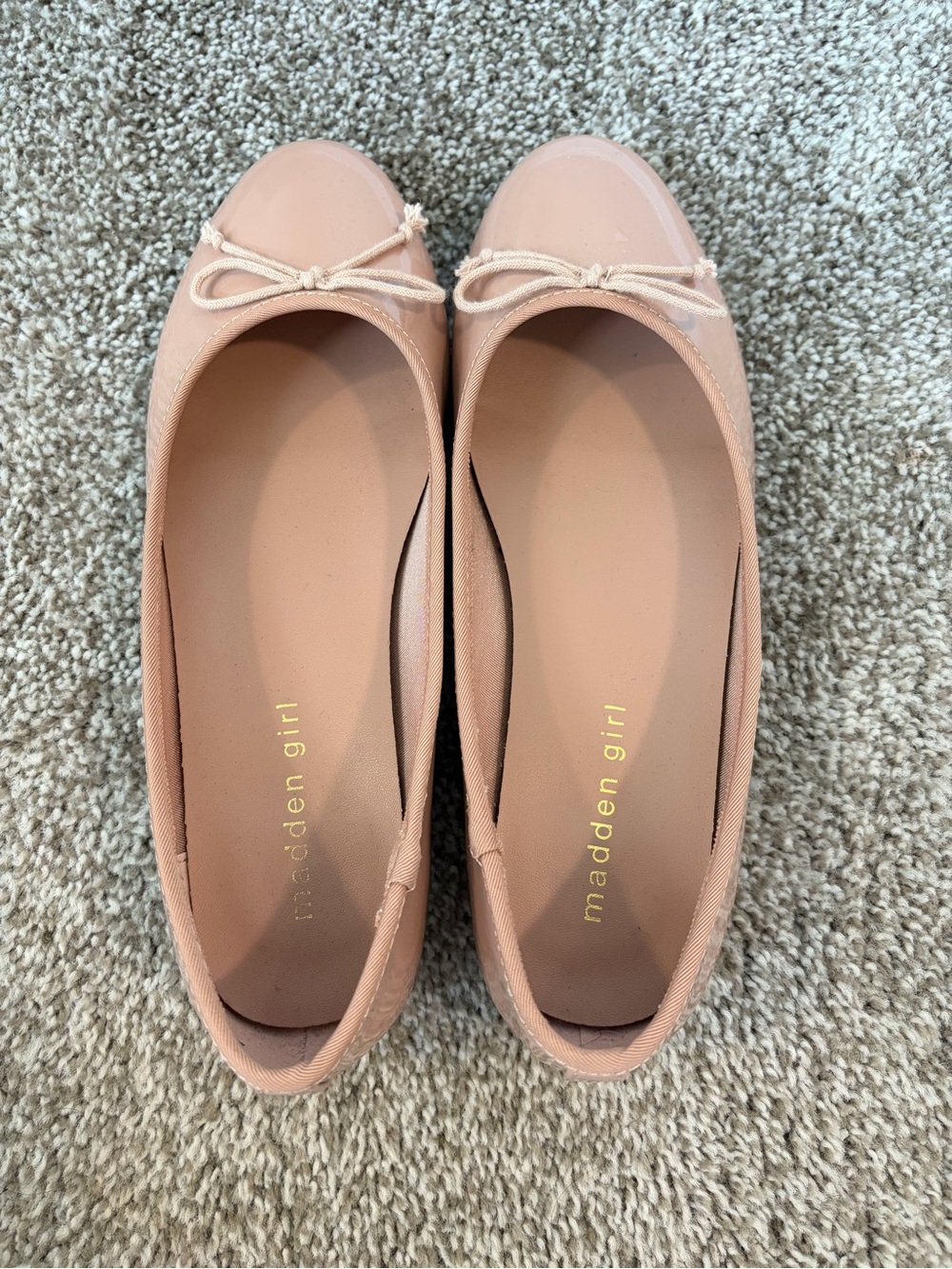 Madden Girl Blush Pink Bow Ballet Flats